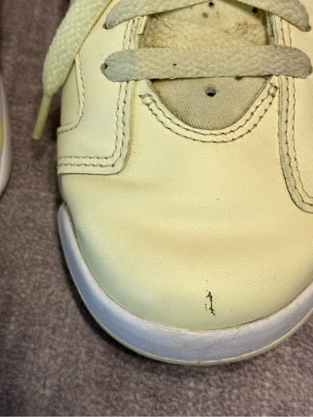Jordan Kids' Yellow and Cream High-Top Sneakers